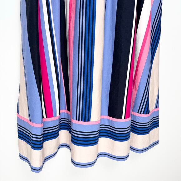 NWOT Kate Spade Striped Sleeveless Fit and Flare Midi Dress | Pink Blue | SZ 12 - Picture 6 of 10